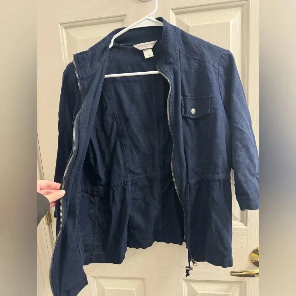 Christopher and Banks Petite 3/4 length sleeved jacket - Picture 6 of 6